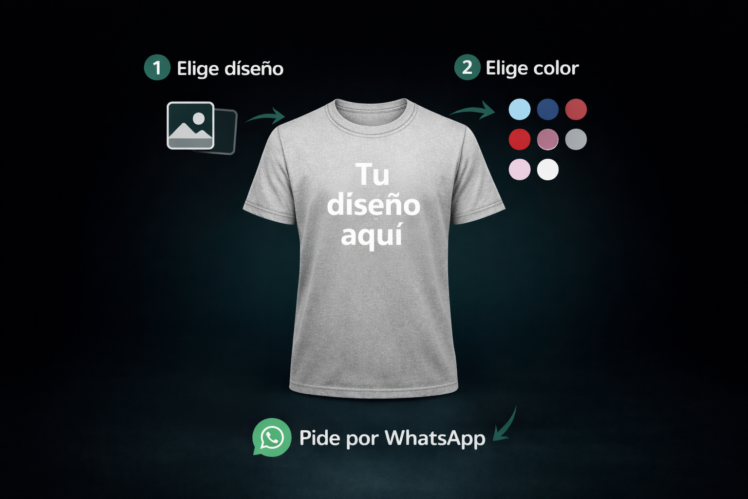 Arma tu playera - Elige diseño y color